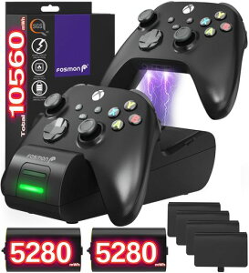 FosmonDual2Max�[�d�X�^���hXboxSeriesX/S(2020)XboxOne/OneX/OneSElite�Ή��R���g���[���[�[�d��(�u�������[�d|2�䓯���[�d)2�Z�b�g�[�d�r