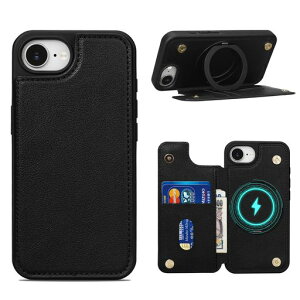 Shlybaay iPhone 17e �p �P�[�X �w�� �蒠�^ MagSafe�Ή� �X�^���h�@�\ ��Phone 16e �Ή� �w�ʃP�[�X �}�O�Z�[�t �蒠�^�P�[�X IC�J�[�h���[ ���C�����X�[�d 360�x��] �A�C�t�H�� 17e/16e �p
