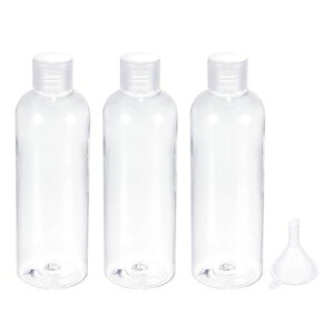 PATIKIL200ml48x130mmクリアトラベルボトルセット3合1セットじょう付きシャンプーローションクリーム石鹸用