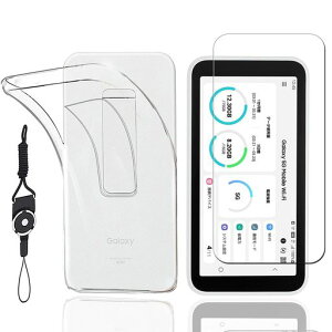 �y1���t�B����+�P�[�X TPU+�g�уX�g���b�v �t���zFor Galaxy 5G Mobile WiFi SCR01 �p�� �K���X�t�B���� �h�w��+For Galaxy 5G Mobile WiFi SCR01 �p�� �P�[�X TPU �Ή� ���� ���^