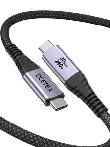 OceteaUSB4�P�[�u��thunderbolt4�P�[�u��USB-IF�F��240W���}���[�dUSBCtoUSBC�P�[�u��40Gbps�T���_�[�{���g4�P�[�u���Ή�Thunderbolt3�A8K@60Hz�f���o��