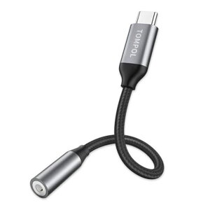 �C���z���W���b�N�^�C�vc�yHi-Fi�����zUSB-Cto3.5mm�C���z���W���b�N�ϊ��A�_�v�^�[�n�C���]����DAC����24bit/96kHz�Ή����ʒ���/�ʘb/���y�Ή����ϋv�P�[�u��iPhone17/16/15�AiPad