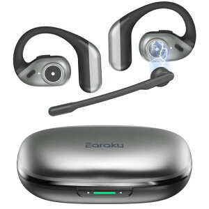 Bluetooth �w�b�h�Z�b�g �y2026 �r�W�l�X�ʘb���ɂ߂��V��ԁzEaraku MicCuff 2 ���E�Ή��̒��E���}�C�N �Ў��E�����g�p�\ �ʘb�p���C�����X�C���z�� �I�[�v���C���[ AI+ENC�m�C�Y�ጸ 9���Ԓʘb�c