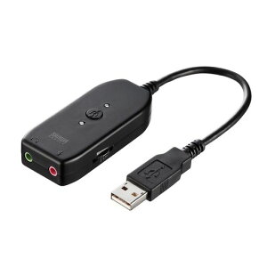 �T�����T�v���CUSB�I�[�f�B�I�ϊ��A�_�v�^3.5mm�w�b�h�z��/�}�C�N�E�������USB-A���ʒ����E�~���[�g�{�^���t�h���C�o�s�vWindows/macOS/ChromeOS�Ή�MM-ADUSB3N