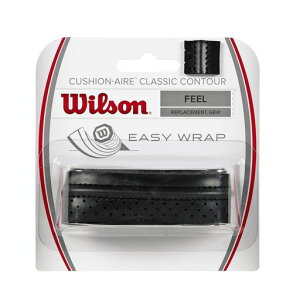 Wilson(�E�C���\��) �e�j�X �o�h�~���g�� ���v���C�X�����g �O���b�v�e�[�v CUSHION-AIRE CLASSIC CONTOUR(�N���V�b�N �R���c�A�[) 1���� �u���b�N WRZ4203BK