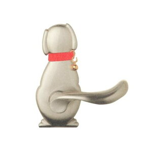 長沢製作所Dog-2空錠わんにゃんレバーハンドルバックセット51mmTX-W10D-WBホワイトブロンズ