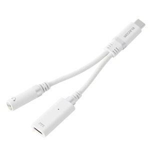 �G���R�� USB C to 3.5mm �C���z�� �ϊ��A�_�v�^ �I�[�f�B�I �W���b�N�ϊ� DAC���� �V���R�����b�V�� �n�C���] �[�d���Ȃ��� PD�Ή� �y ���y/�ʘb �z iPhone�Eandroid�Ή� �z���C�g MPA-C35DPDSMWH