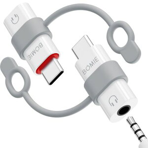 BOMIE USB C to 3.5mm �C���z���W���b�N �ϊ��A�_�v�^�[ 2�Z�b�g �C���z���W���b�N �ϊ� �^�C�vc 3�� 4�� DAC�`�b�v���� Hi-Fi���� ���ʒ���/�ʘb/���y�Ή� �L���R���g���[�� �����h�~�݌v Phone 17/�c