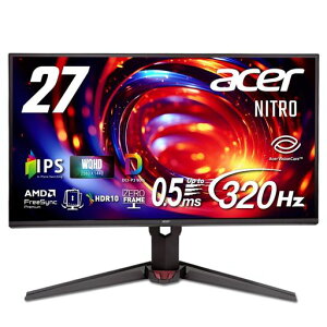 Acer 27�C���` WQHD IPS ����� �G���S�X�^���h 320Hz 0.5ms(GTG) AMD FreeSync Premium 10��7000���F DCI-P3 90% HDR10 �u���[���C�g�V�[���h HDMI 2.1
