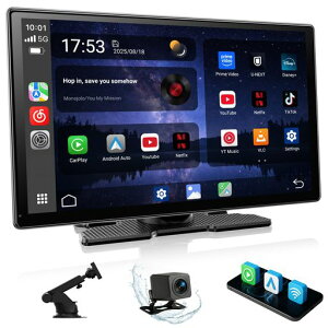 LAMTTO�f�B�X�v���C�I�[�f�B�I9�C���`���C�����XCarPlay/AndroidAuto�Ή�YouTube��Netflix�Ȃǂ����掋���ł��钓�ԕ⏕�ԍڃ��j�^�[�����R���g���[�����t���ȒP