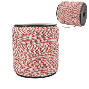 電気柵電線電柵線500M厚さ2mmワイヤーロープ電気柵ライン高導電率電気柵撚り線電気柵ポリワイヤー電気家畜柵ワイヤー家畜導電性ロープ電柵ロープ防錆性耐紫外線農場牧場馬牛牧羊犬用…