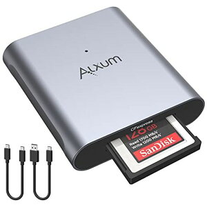 Alxum CFexpress Type B �J�[�h���[�_�[ USB 3.2 Type C to CFexpress��p�J�[�h���[�_�[ 10Gbps�����]�� �A���~���� ���ϋv Thunderbolt 3 �|�[�g�ڑ��T�|�[�g