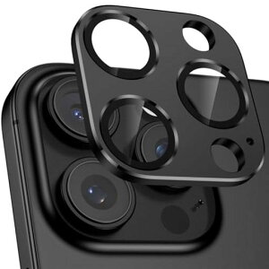 カメラフィルムiPhone16Pro/iPhone16ProMax用カメラ保護全面保護黒縁取りアイフォン16プロ/16プロマックスレンズカバー耐衝撃9H強化ガラスいphone16Pro/16プロmax専用カメラカバー
