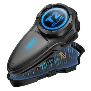 2026 TNICER �o�C�N �C���J�� T2 PLUS �o�C�N�p 10�l�������b�V���ʐM�\ Bluetooth 5.2 �f���A���`�b�v ���y�Ȃ���ʘb �����ʘb 1.5km�ʐM���� ��p�A�v�� �����N���b�N�����ڑ� �ʐM�������A �T�c