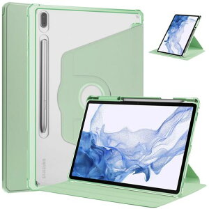 360�x��]�� �X�^���h �Ή� Galaxy Tab S10+ / Tab S9+ / S9 FE+ 12.4�C���` �c�u���J�o�[ S Pen ���[ �[�d�Ή� �y�� �ϏՌ� �����o�b�N�J�o�[ �M�����N�V�[ S10 Plus �ی�P�[�X, �~���g