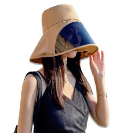 [IOZO] 帽子 レディース サンバイザー つば広 サングラス付き 全顔覆う フェイスカバー 日除け UV対策 自転車 UVカット UPF50+ 日焼け防止 日よけ帽子 小顔効果 アウトドア おしゃれ 夏 キャッ…