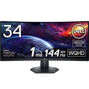 DELLS3422DWG34C`ȖʃQ[~Oj^[Q[~OfBXvC(FPS/WQHD/VA1800R/DISPLAYPORTHDMIX2/X/1MS/144HZ/AMD