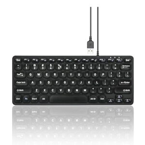 Perixx �y���b�N�X PERIBOARD-432 �~�j�T�C�Y�L�[�{�[�h USB �L�� �X�����f�U�C�� �ɔ� �f�J���� �y���K�ۏؕi�z�p��z��L�[�{�[�h (�L��)
