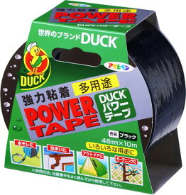 アサヒペン多用途補修テープパワーテープ48mmx10mT103ブラック世界ブランドDUCKダックテープ強くて丈夫強粘着水に強いアメリカ製