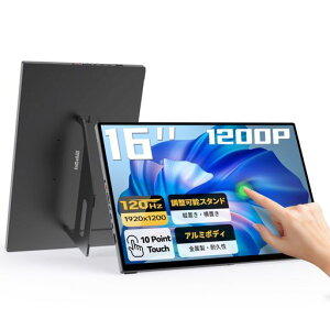 Intehill ���o�C�����j�^�[ 16�C���` �^�b�`�p�l�� 10�_�^�b�` 1920x1200 120Hz �Q�[�~���O���j�^�[ 16:10 ���o�C���f�B�X�v���C �����^�X�^���h sRGB 100% ����IPS�t���p�l�� �T�u���j�^�[ pc