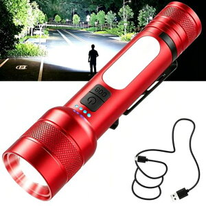 �����P�x �����d�� ���� 25000���[���� COB��Ɠ��t�� 9���[�h���� Type-C USB�[�d�� IP56�h���h�o �y�� ���^ �n���f�B���C�g ��e�� �ŋ� LED ���P�x �t���b�V�����C�g �Y�[���� �A���~�j�E�����c