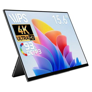 EHOMEWEI ���o�C�����j�^�[ 4K 15.6�C���` 3840x2400 QLED�ʎq�h�b�g �|�[�^�u�����j�^�[ �yiPhone/PS5/XBOX/Switch/PC/Mac�z�Ή� �Q�[�~���O���j�^�[ �X�s�[�J�[���� �u���[���C�g�J�b�g ���^6mm