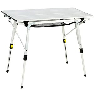 TimberRidge�A�E�g�h�A�e�[�u���܂肽���ݍ������ߑω׏d30kg�A���~���[���e�[�u�����[�ܕt���R���p�N�g�L�����v�p90L*53W*45-70Hcm�d��4.2kg