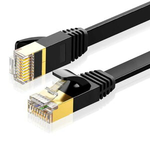 Eono(�C�I�[�m)CAT7LAN�P�[�u���J�e�S���[710Gbps/600MHz���������b�L���d�V�[���hRJ45�R�l�N�^SSTP�J�e�S���[7�R�l�N�^���f�����[�^PS5PS4Xbox���Ή�(�u���b�N+�t���b�g10m)