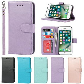 Eastwave アイフォン for iPhone SE 2022 第3世代 / for iPhoneSE 第2世代 ケース for iPhone 7 8 手帳型 財布型 カバー ケース ストラップ付き PUレザー カード収納 横置きスタンド 機能
