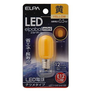 ELPA �G���p LED�i�c���`E12 ���F �����p �ȃG�l�^�C�v LDT1Y-G-E12-G103