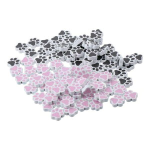 100個ペット犬用木製ビーズ足跡型動物子犬の足跡??スペーサービーズDIYジュエリー作り用