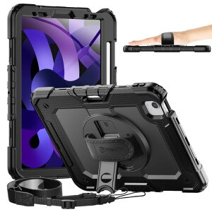 TimecityiPadair��4����/��5����10.9�C���`��p�P�[�X�ϏՌ��n���h�O���b�v/�V�����_�[�X�g���b�v�t�����u��/�c�u��360�x��]�X�^���h�y�����[�H�������ʃt�B�����h�o���h�~���iPad