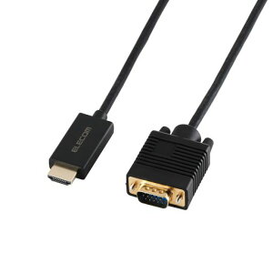 �G���R�� �ϊ��P�[�u�� HDMI to VGA �P�����Ή� 1m D-Sub FHD(1920x1080px)/60Hz �u���b�N EC-HDMIVGA10BK