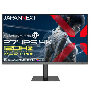 �yEC�T�C�g����z JAPANNEXT 27�C���` IPS�p�l������ 120Hz/1ms(MPRT)�Ή� 4K(3840x2160)�𑜓x �Q�[�~���O���j�^�[ JN-Ei27G120U2-HSP HDMI2.1 DP sRGB:100% HDR400����