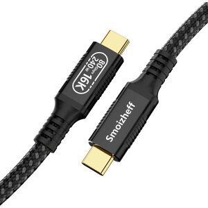 USB-C �P�[�u�� 0.5m ���Z �i�C�����҂� 80Gbps �����f�[�^�]�� 240W PD�}���[�d 16K@60Hz �f���o�� Thunderbolt 5/4/3�݊� �m�[�gPC�E�^�u���b�g�Ή�