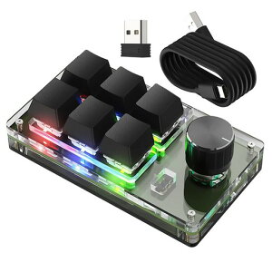 SIKAICASE�}�N���L�[�{�[�h2023�V�^�ԕЎ�L�[�{�[�h�y3��ڑ��x��2.4G���V�[�o�[�t���z6�L�[�v���O���}�u���L�[�{�[�hRGB�t���Ԏ����J�j�J���L�[�{�[�h���̂������\�yBluetooth/2.4G/�L��3�w�c