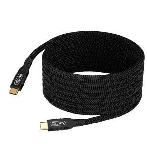 KMMXXCPM �����OUSB-C �P�[�u�� 5m�AUSB 3.2 Gen 2x2 �K�i 20Gbps �����]���AThunderbolt 3�Ή��AType C 100W PD3.0�}���[�d�A4K@60Hz
