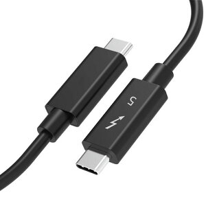 USB-C Thunderbolt 5 �P�[�u�� 1.5m POTRRCIUSUER �T���_�[�{���g5 80Gbps �o�����f�[�^�]�� 240W PD�Ή� 8K/60Hz [Thuderbolt 4 / Thunderbolt 3, USB4 �݊�]
