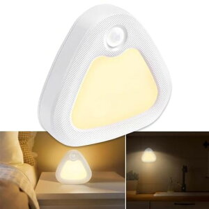 センサーライト室内人感センサーライト室内足元灯スティックオンモーションセンサーLEDナイトライト電池式シーリングライト光センサー付き省エネナイトライト寝室、階段、クローゼッ…