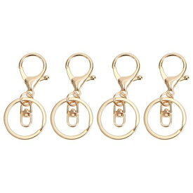 [FamGift] キーホルダー きんぞくフック かいてんフック アクセサリーパーツ DIYキーホルダー 小さなペンダント ストラップを合わせる ぬいぐるみ 4個入り