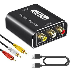 HDMI to RCA �ϊ��R���o�[�^�[ hdmi rca �ϊ�1080/720P ���� �����]�� PAL/NTSC�؂�ւ� RCA �r�f�I�[�q(�R�[�h) av�P�[�u���t�� �����b�L�|�[�g���� �A���~�������O�k Xbox PS4 PS3 �J�[�i�r�ȂǑΉ�