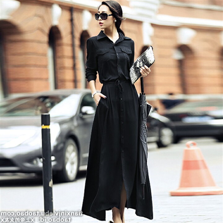 楽天市場】タイトワンピース 姫系ワンピース シャツワンピ シンプル  