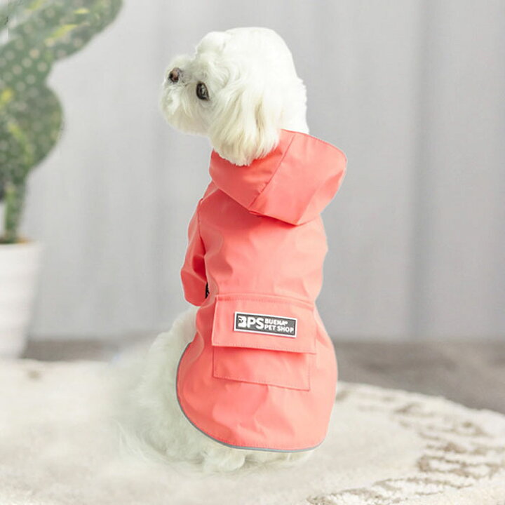 楽天市場 犬 レインコート 犬用レインコート 超小型犬 中型犬 ウェアハーネス レインポンチョ レインウェア ハーネス ポンチョ犬の服 太め 犬ハーネス マジックテープ 抜けない カッパ 犬服 雨 撥水 犬用 雨具 反射テープ付き 引っ張り防止 散歩 出かけ用 安全 通気