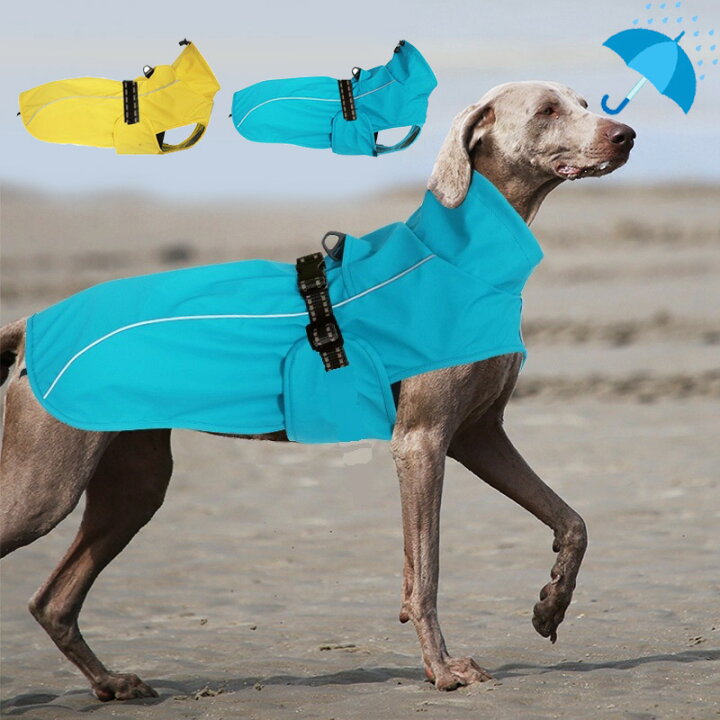 楽天市場 犬 レインコート 服 犬用レインコート 小型犬 中型犬 大型犬 ウェアハーネス レインポンチョ レインウェア ハーネス ポンチョ犬の服 太め 犬ハーネス 抜けない 一体型 カッパ 犬服 雨 透湿 撥水 犬用 雨具 反射テープ付き 散歩 出かけ用 反射材料 安全 通気 Og