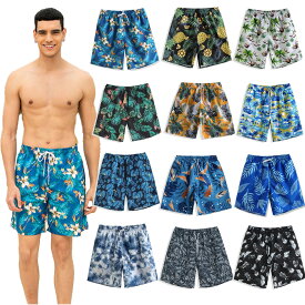 期間限定セール 水着 メンズ サーフパンツ メンズ 海水パンツ メンズ 海パンメンズ ハワイ サーフショーツ ボードショーツ ハーフパンツ インナー付 海パン メンズ 大きいサイズ 花柄 ハイビスカス柄 花柄 ハワイアン 海パンツ インナー付き サイドポケット N90-T001