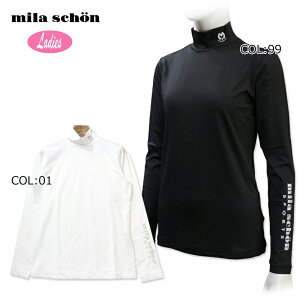 ミラショーン mila schon 7343171207 レディース ハイネック インナー ワンポイント 接触冷感 ゴルフウェア スポーツウェア 春夏