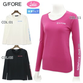 G/FORE (GFORE) ジーフォア 073214056 レディース 長袖 ロングTシャツ クルーネック 丸首 ゴルフウェア スポーツウェア 春夏