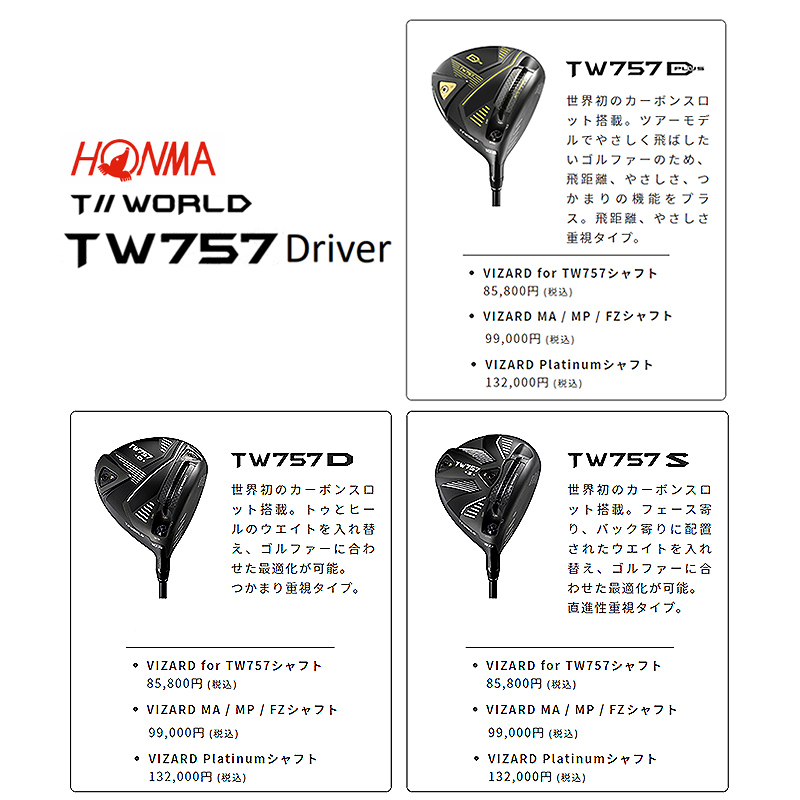 楽天市場】本間ゴルフ(ホンマ/HONMA) ツアーワールド '22 TW757 Type-D 