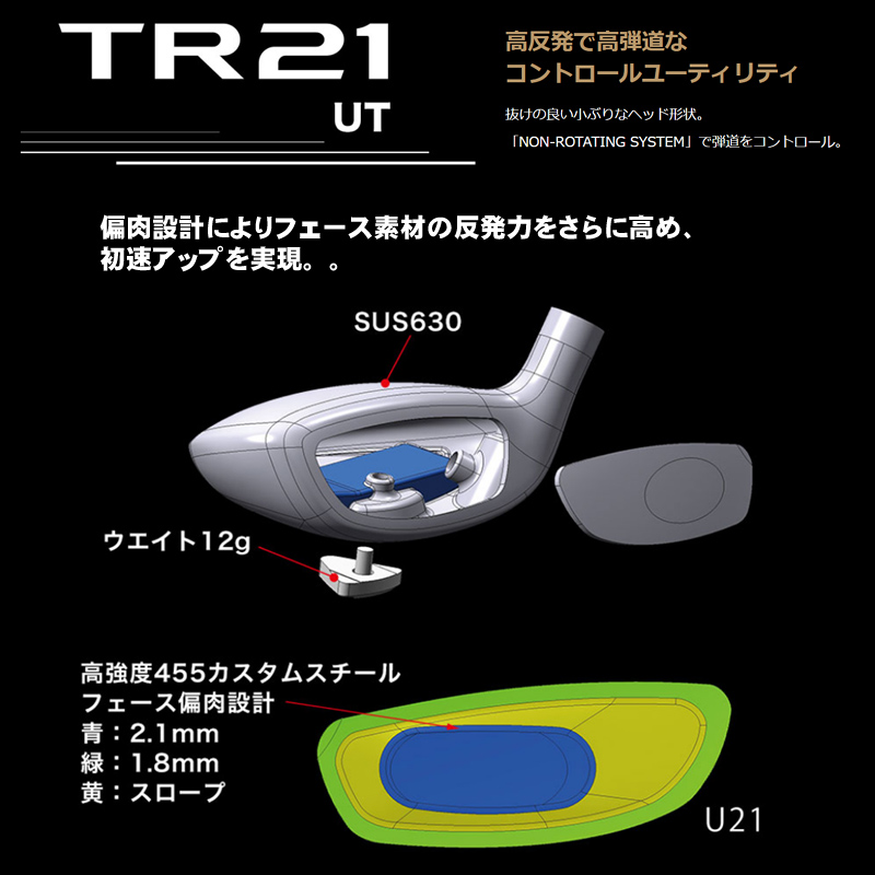 本間ゴルフ(ホンマ/HONMA) ツアーワールド TR21 ユーティリティ ヴィザード UT-H7 カーボンシャフト (TW747後継モデル) |  ＦＩＲＳＴＳＴＡＧＥ