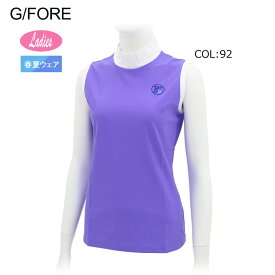 【ネコポス配送可能】G/FORE (GFORE) ジーフォア 073213059 レディース モックネックシャツ ノースリーブ ストレッチ ゴルフウェア スポーツウェア 春夏